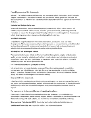 Comprehensive Environmental Surveys by Adeptus Environmental ...