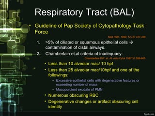 Bal Rbcs Adequacy criteria for cytology specimens by Mahra Nourbakhsh | PPT