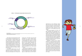 198 199
Nessa análise, foi possível perceber que 19%
dos pais (segmento 1) acreditavam que as crian-
ças devem brincar o máximo possível; eram
mais conscientes em relação aos benefícios
advindos da atividade (não só a diversão); apre-
sentavam uma postura crítica a respeito das fra-
ses que impunham restrições ao brincar e não
tinham muitas preocupações em transformar as
crianças em adultos precoces, e sim em fazer
com que elas pudessem aproveitar a infância,
justamente em função dos benefícios trazidos
por tal atividade.
Um segundo conjunto de pais, isto é, 10%
(segmento 2), cujo maior número de partici-
pantes (52%) pertencia ao segmento D, mani-
festou pouca preocupação com a formação das
crianças para a vida adulta e não estava muito
preocupado com o futuro. Também apresen-
tou maior carga negativa no que diz respeito
ao relacionamento com os filhos e foi o grupo
que mais declarou que gostaria de ficar mais
tempo com suas crianças. Demonstrou alie-
nação e desinformação sobre o brincar, não
tendo consciência dos benefícios advindos dele,
no entanto não apresentou resistência ao tema
brincar, acreditando que vale a pena brincar
por brincar.
Alguns pais, 27% (segmento 3), acredita-
vam que o futuro dos filhos seria bom inclusive
profissionalmente; pensavam que tal confiança
se devia à formação para o futuro, seguindo a
lógica do “plantar hoje para colher amanhã”;
apresentavam um certo saudosismo, conside-
rando que haviam tido uma infância melhor
do que a de seus filhos, e possuíam uma posi-
ção neutra em relação ao brincar. Para eles, a
atividade não foi muito valorizada, mas não
desprezavam a sua necessidade por parte das
crianças.
Outro grupo (segmento 4) de pais, 25%
deles, apresentou muita preocupação com a
formação dos filhos e acreditava que as novas
gerações terão dificuldades profissionais no
futuro. Além disso, foi o que apresentou mais
saudosismo, porque considerou que sua infância
havia sido melhor do que a atual. Era contrário
a um brincar mais livre e intensivo, sobrepondo
à atividade uma formação mais acadêmica e a
preparação dos filhos para o futuro, no qual não
enxergavam o valor do brincar.
Finalmente, os demais 19% dos sujeitos
(segmento 5), a maioria pertencente aos grupos
C, D e E, não valorizaram o brincar das crian-
ças, pois, segundo eles, isso não melhora suas
condições de vida e também não as prepara
para o futuro. Tal grupo de pais não se mos-
trou saudosista, o que levou os pesquisadores a
supor que eles não haviam tido uma boa infân-
cia e, portanto, não tinham brincado. Esses pais
apresentaram, ainda, um certo pessimismo com
relação ao futuro de seus filhos e uma preocu-
pação constante no que diz respeito à formação
das crianças.
Gráfico II – Distribuição da Segmentação Atitudinal dos Pais
Base: total da amostra
Pergunta: Frases atitudinais com escala de concorda ou discorda sobre percepções a respeito do brincar, do próprio passado, expectativas em relação ao futuro, etc.
Resposta única para cada frase. Frases foram rodiziadas em cada questionário	
Respostas estimuladas através da leitura das frases
Segmento 2
10%
Segmento 5
19%
Segmento 4
25%
Segmento 3
27%
Segmento 1
19%
Segmento 2
10%
Segmento 5
19%
Segmento 4
25%
Segmento 3
27%
Segmento 1
19%
 