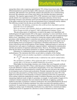 Descriptive Journal Maths Example A Descriptive Analysis Of Secondary Mathematics Students Formal Report ...
