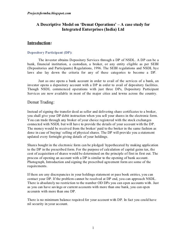 Review of literature on demat account and online trading picture