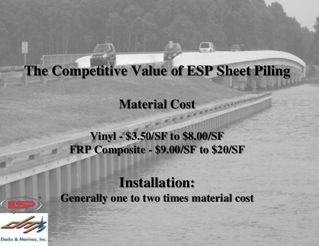 a designers introduction to the development design and application vinyl sheet piling cost