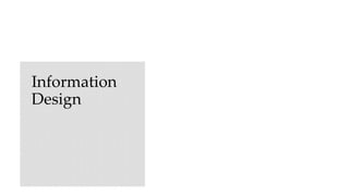 Information
Design
 