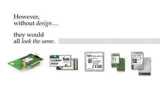 they would
all look the same.
However,
without design…
 