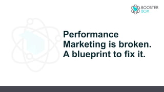 Performance
Marketing is broken.
A blueprint to fix it.
 