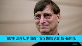 Details
Conversion Rates Don't Vary Much with Ad Position
 