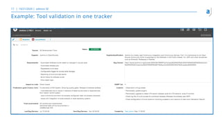 Example: Tool validation in one tracker
10/21/2020 adesso SE17
 