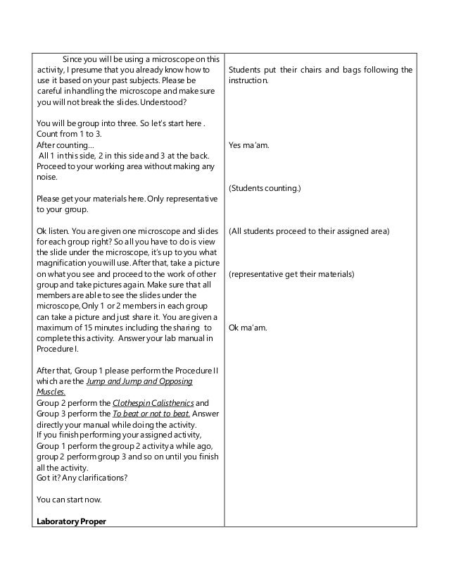 A Detailed Lesson Plan On Muscular System