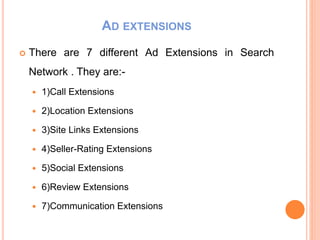 AD Extension in ADWORDS | PPTX