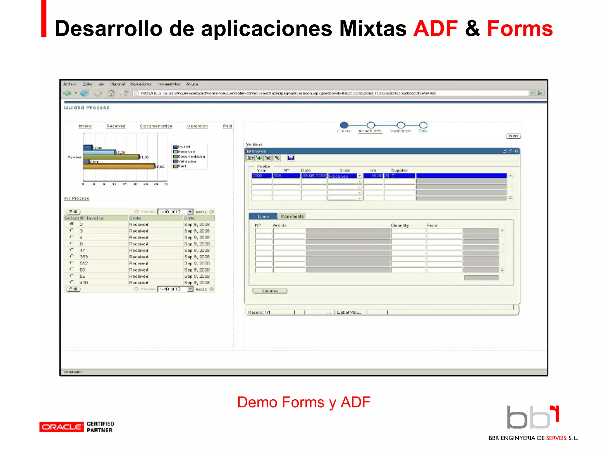 Desarrollo de aplicaciones Mixtas  ADF  &  Forms Demo Forms y ADF 
