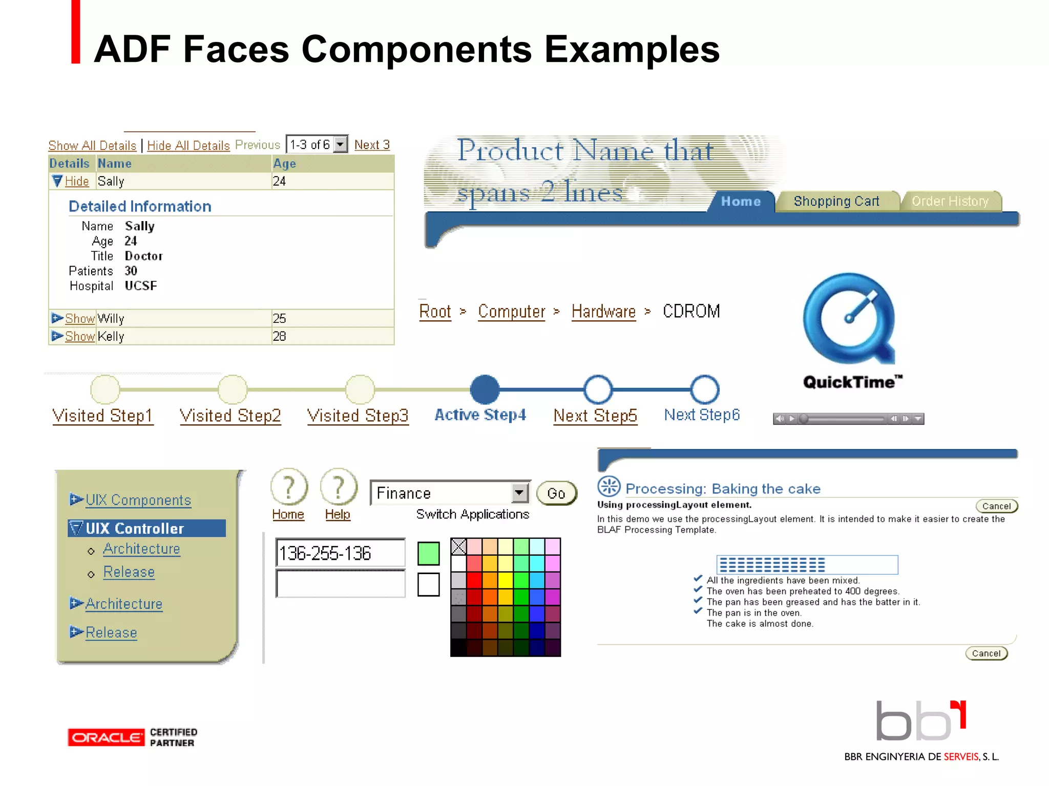 ADF Faces Components Examples 