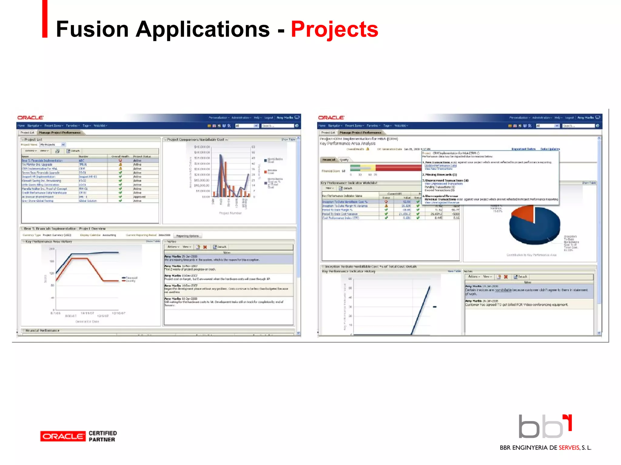 Fusion Applications -  Projects 