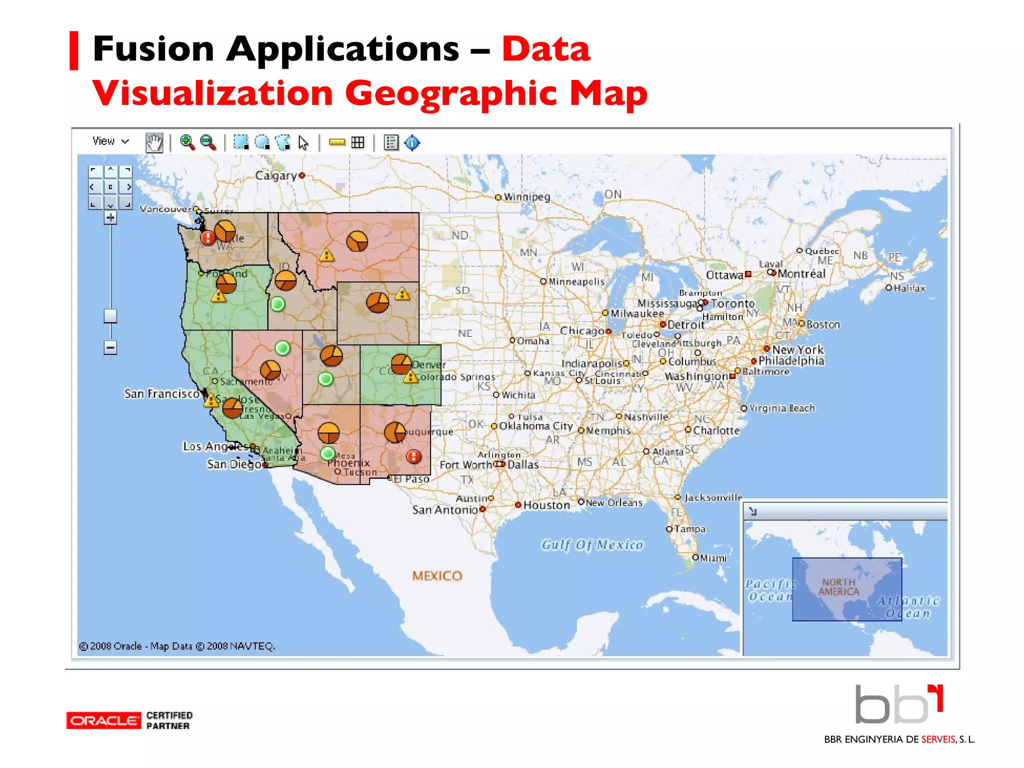 Fusion Applications –  Data Visualization Geographic Map 