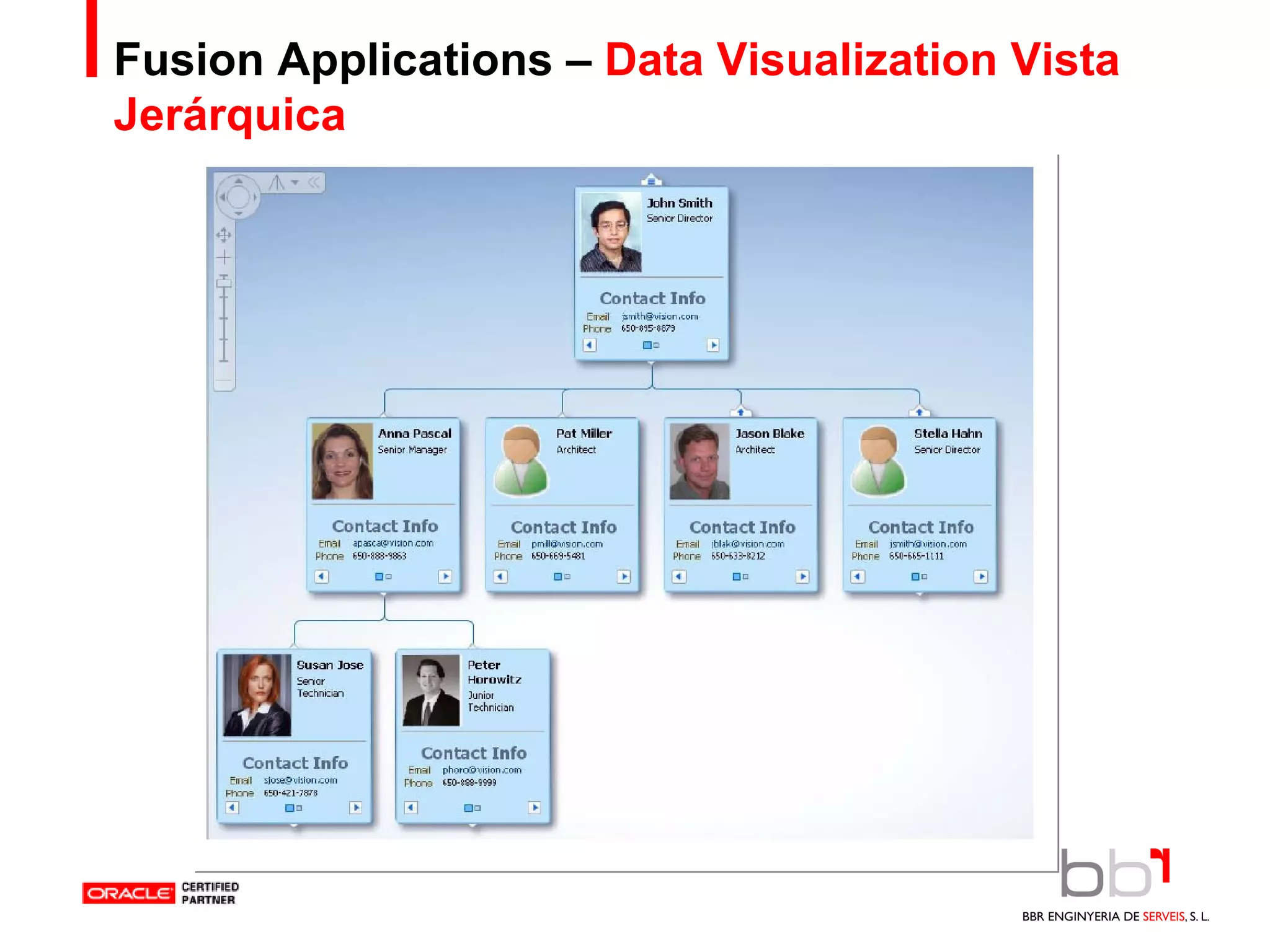 Fusion Applications –  Data Visualization Vista Jerárquica 