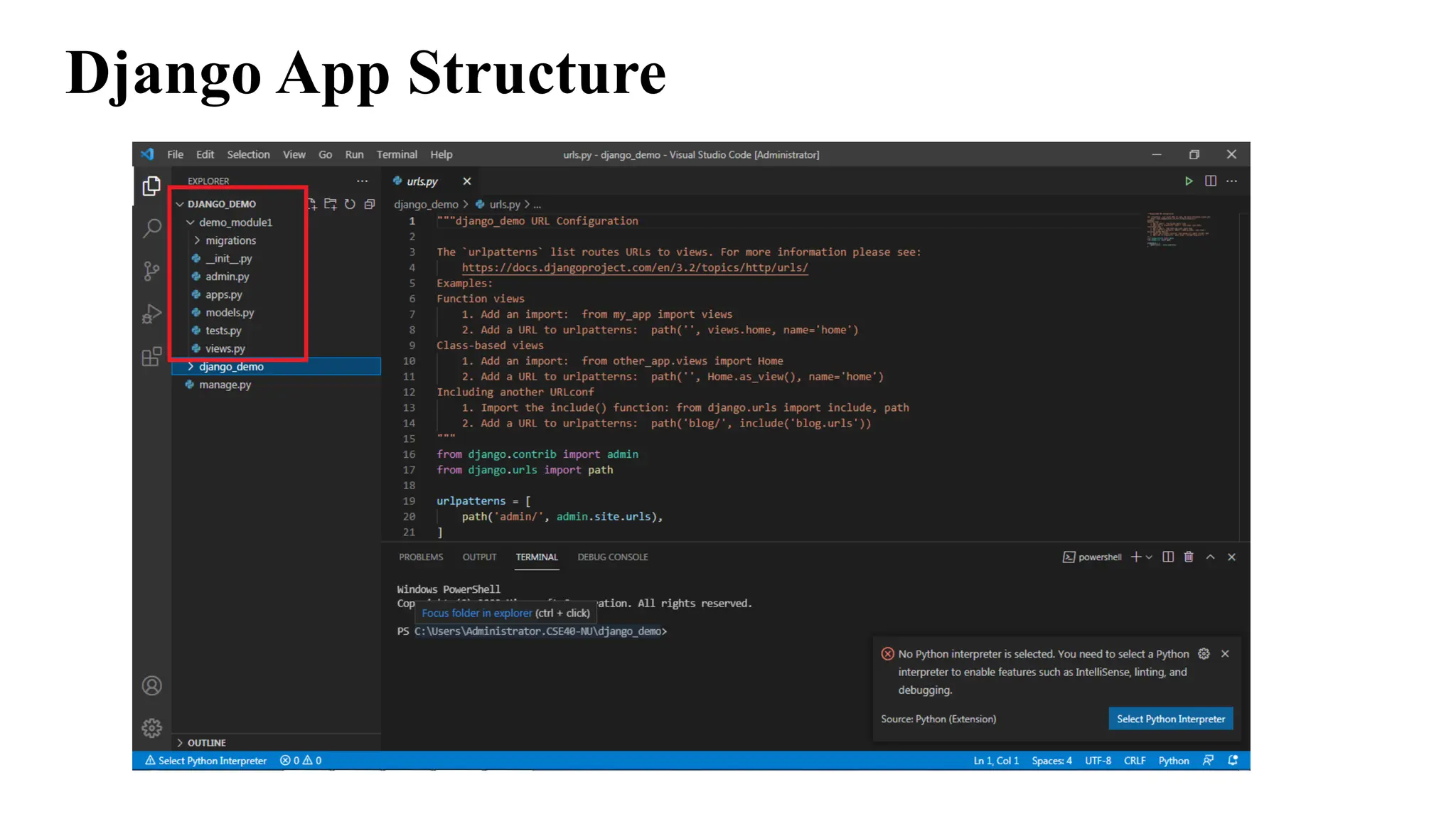 Django App Structure
 