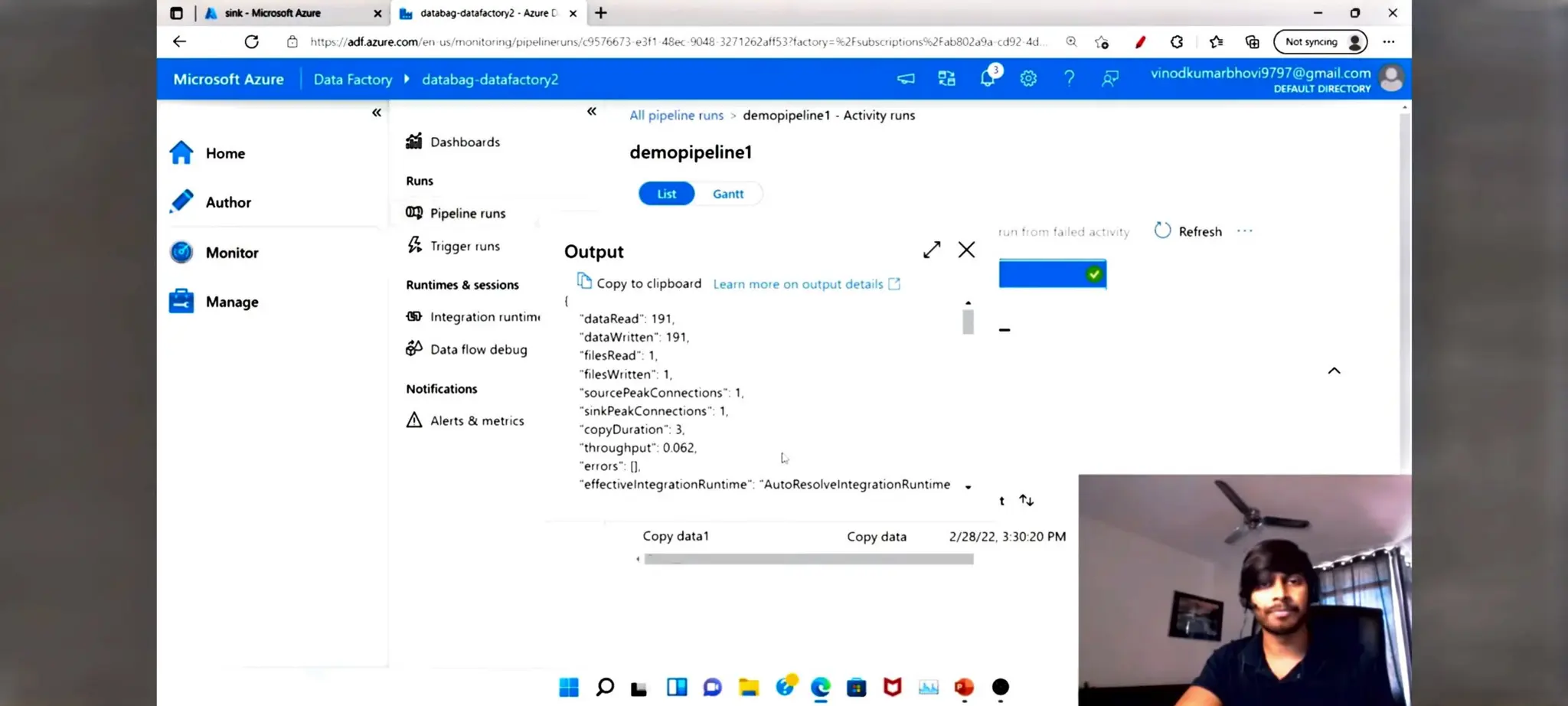 Azure Data factory notes for beginners in ETL