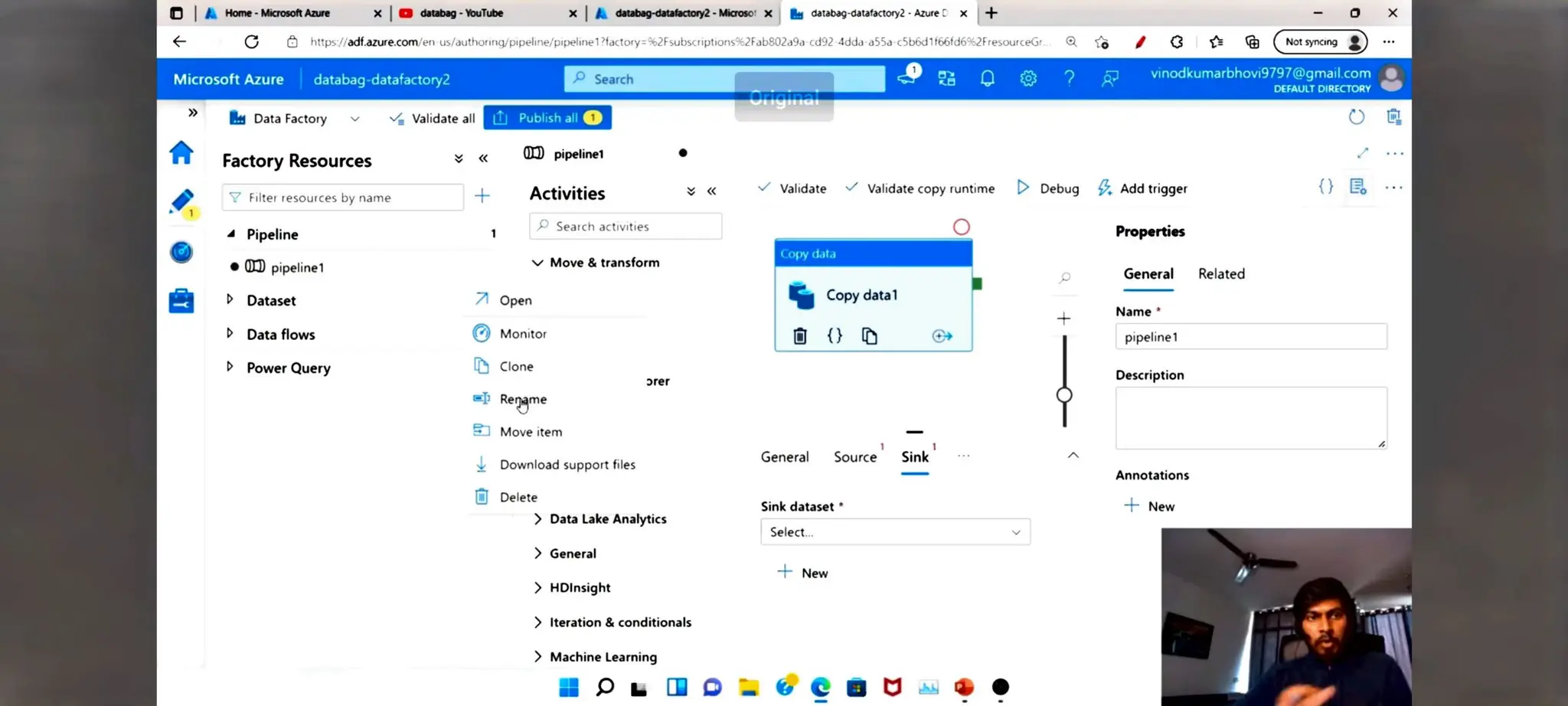 Azure Data factory notes for beginners in ETL