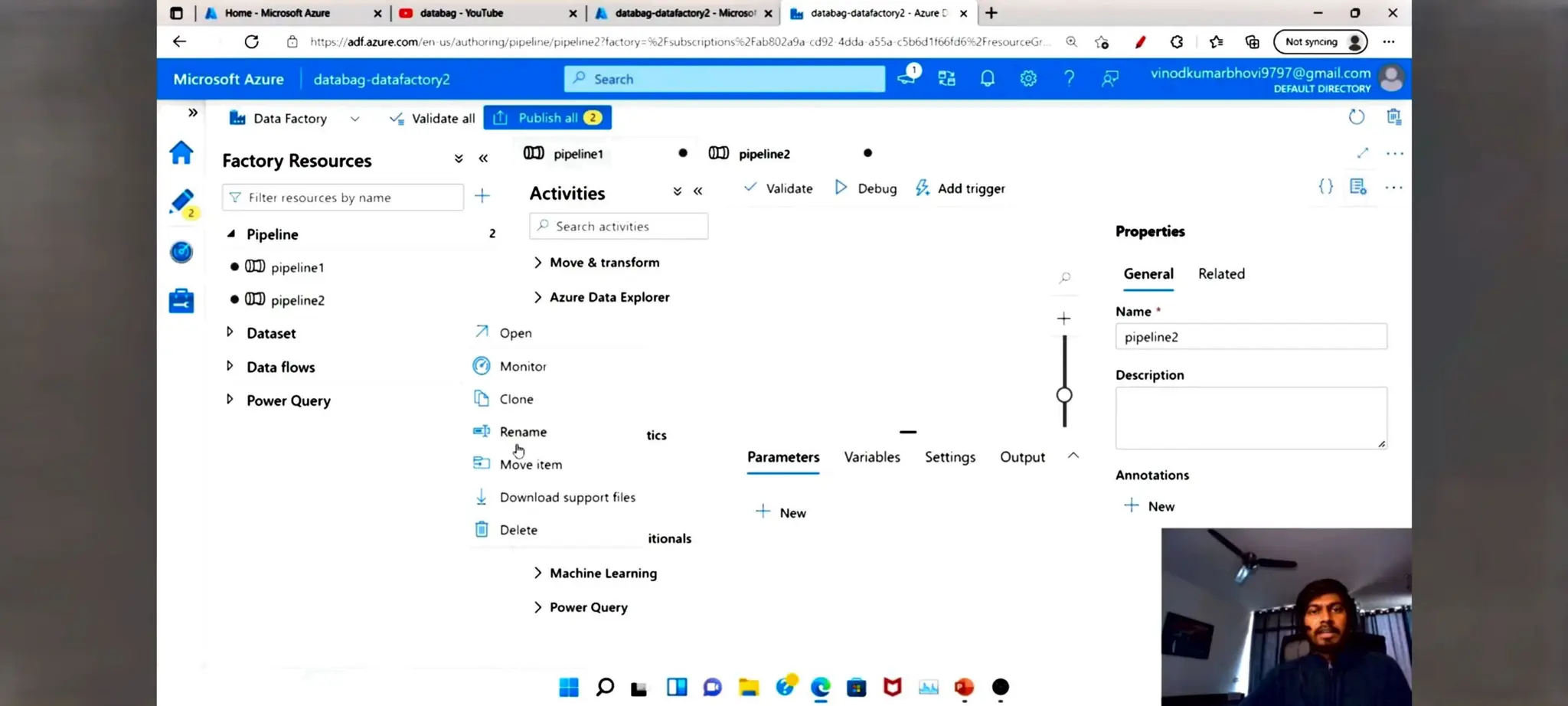 Azure Data factory notes for beginners in ETL