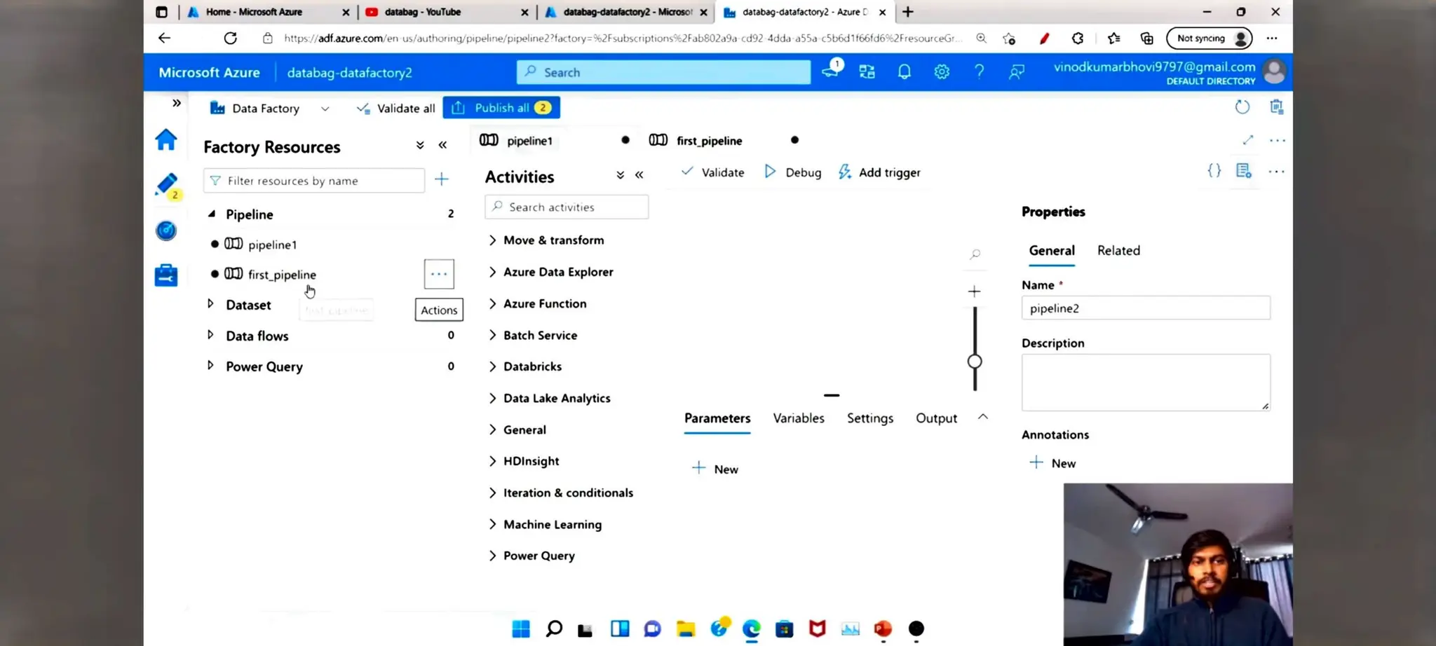 Azure Data factory notes for beginners in ETL