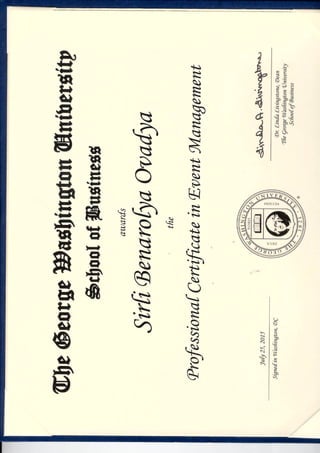 sirli gwu certificate