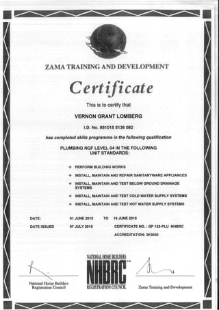 Training Certificate's
