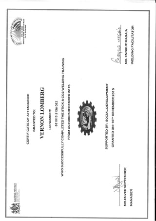 Training Certificate's