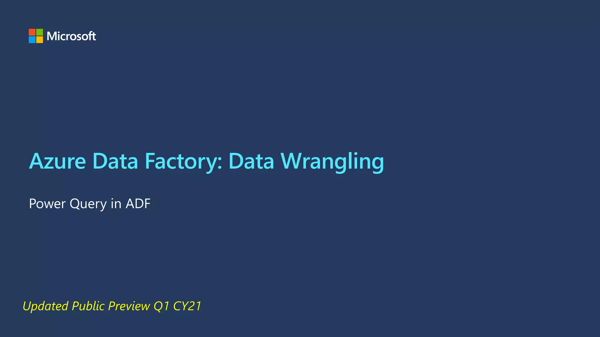 Azure Data Factory Data Wrangling with Power Query | PPT