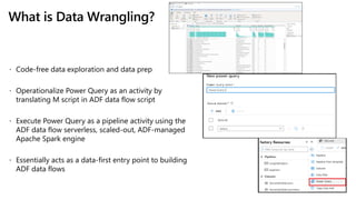 Azure Data Factory Data Wrangling with Power Query