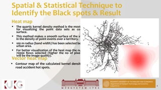 Black spot analysis with Kernel Density in Budapest | PPTX