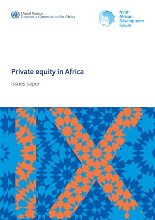 Issues paperPrivate equity in AfricaMarrakech,  