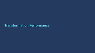 Transformation Performance
 