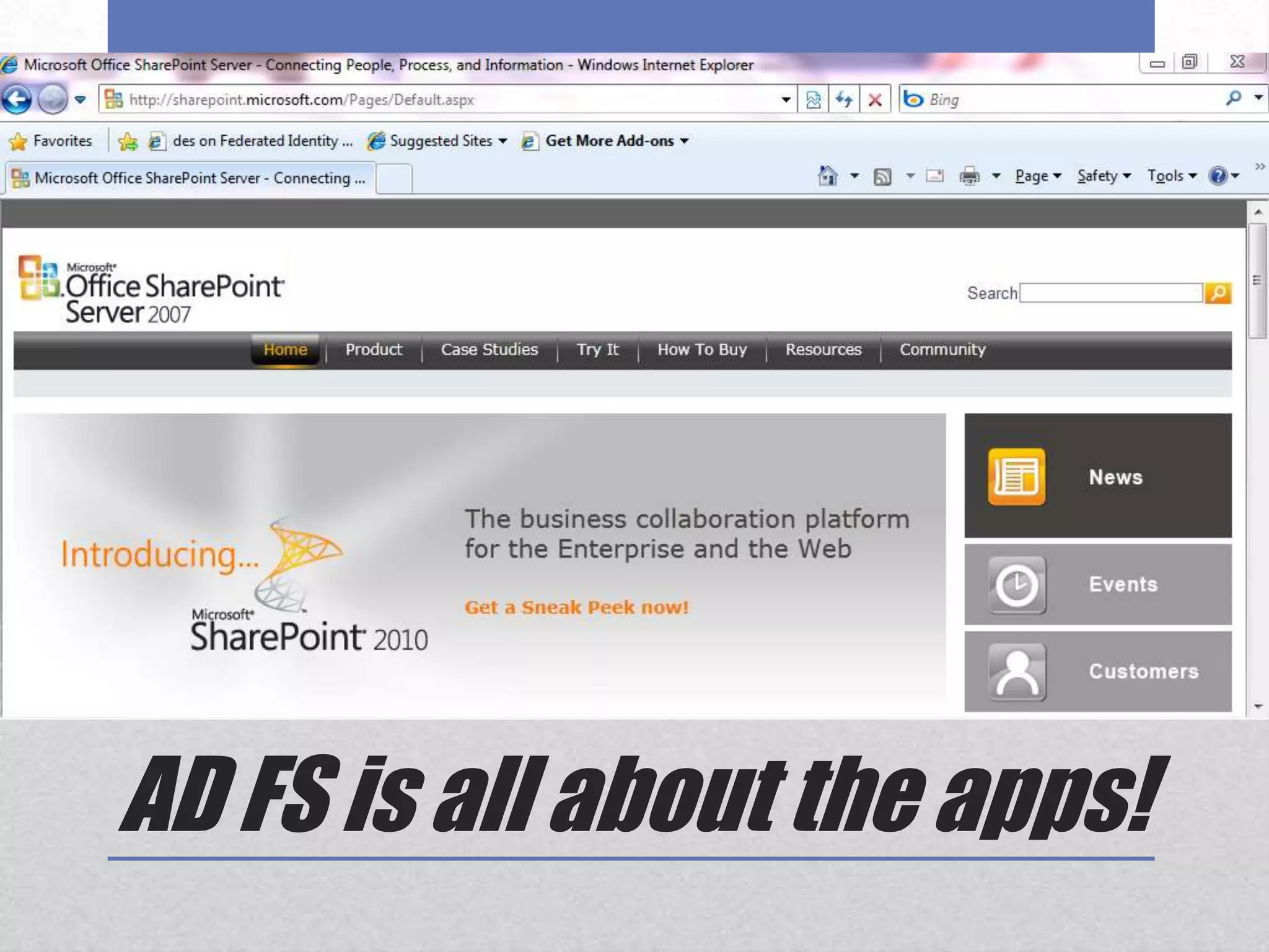 AD FS is all about the apps!
