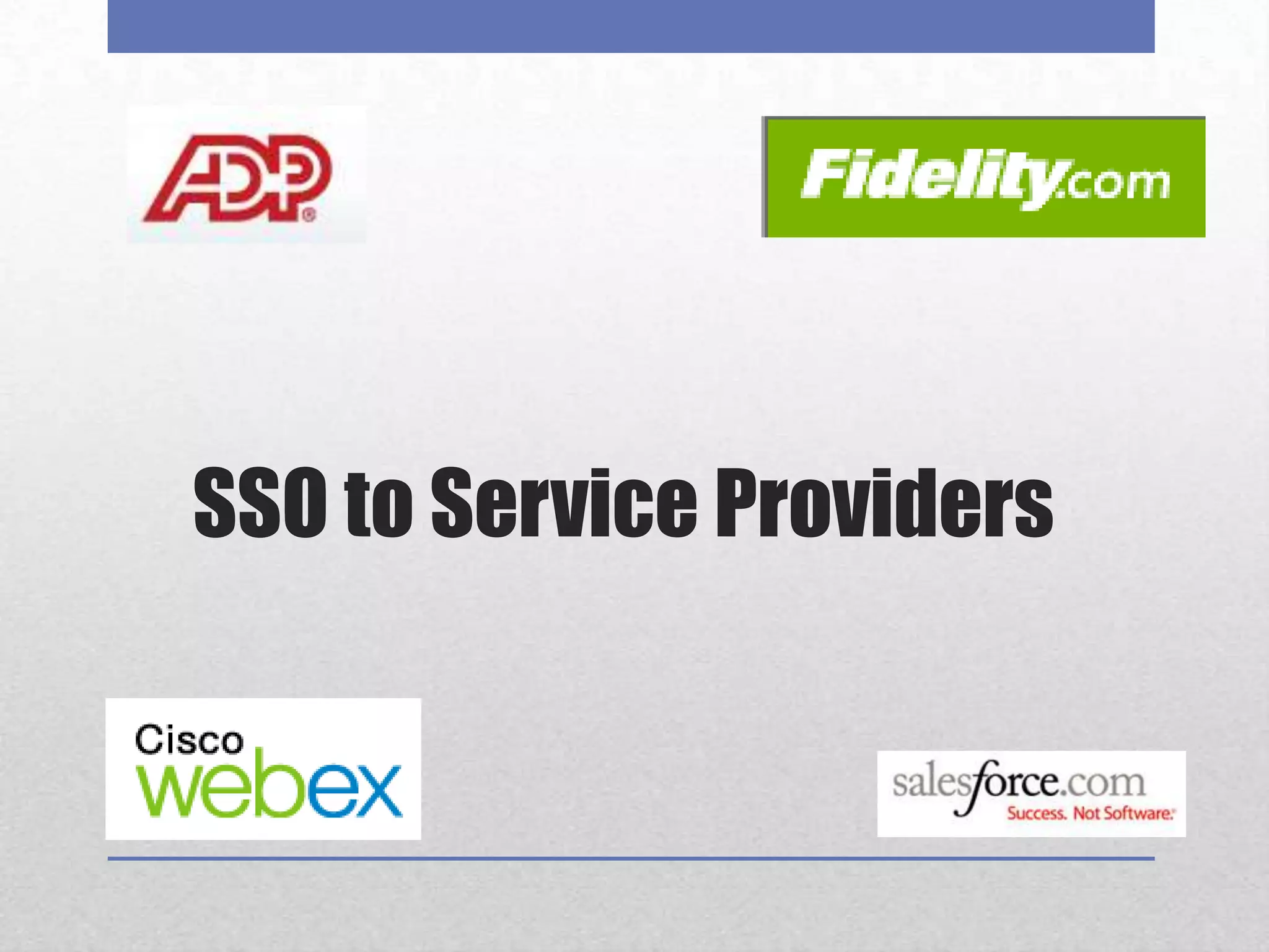 SSO to Service Providers