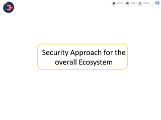 Security Approach for the
overall Ecosystem
 