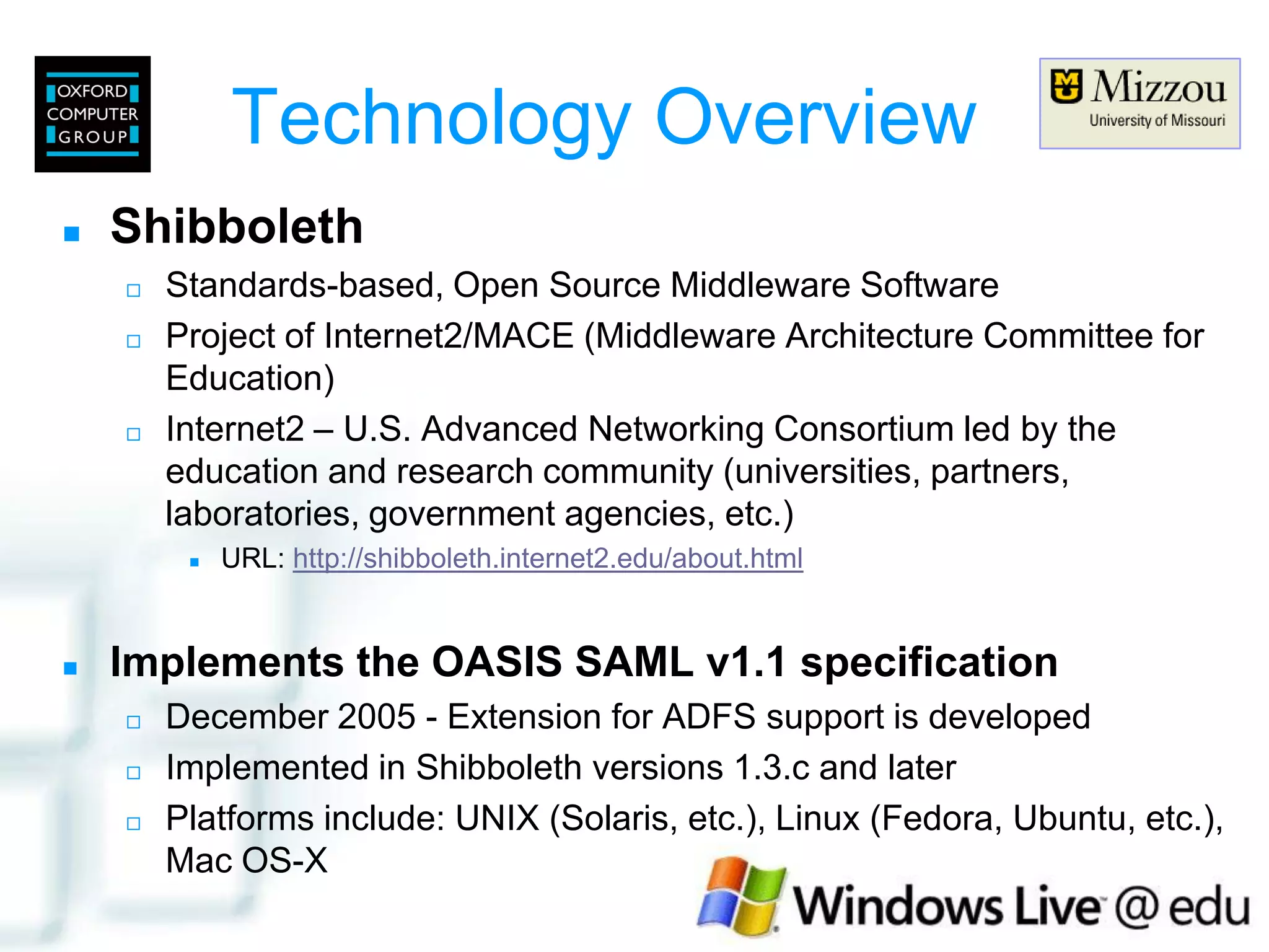 Adfs Shib Interop Um Oxford