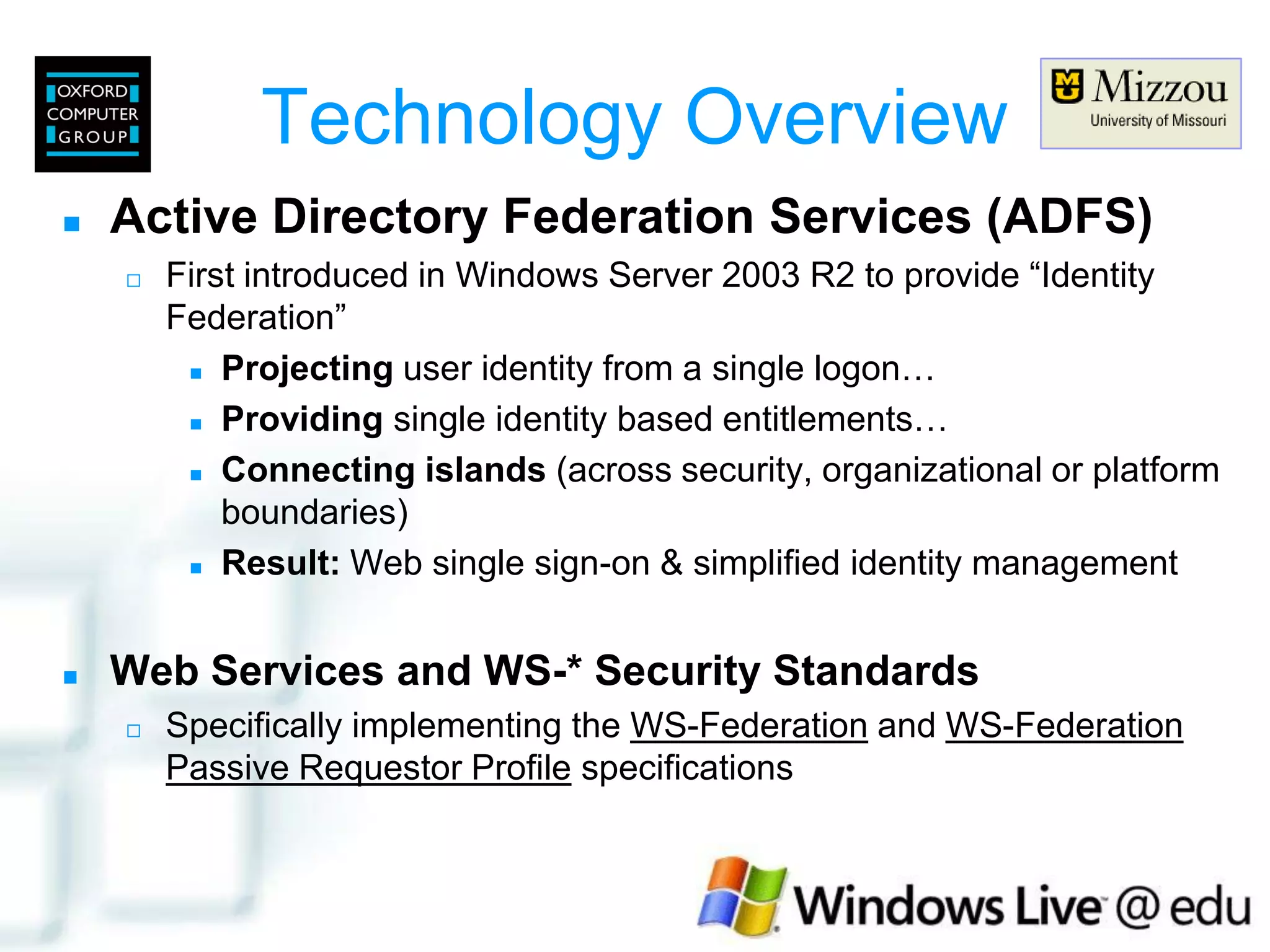 Adfs Shib Interop Um Oxford