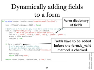 python - django 4 update form fields dynamically using... Advanced Django Forms Usage | KEY