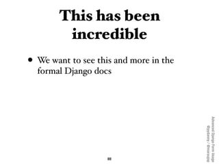 Advanced Django Forms Usage