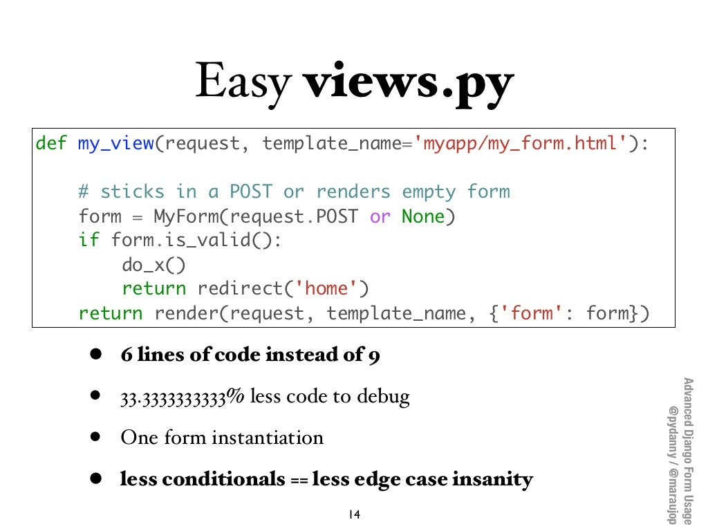 Advanced Django Forms Usage