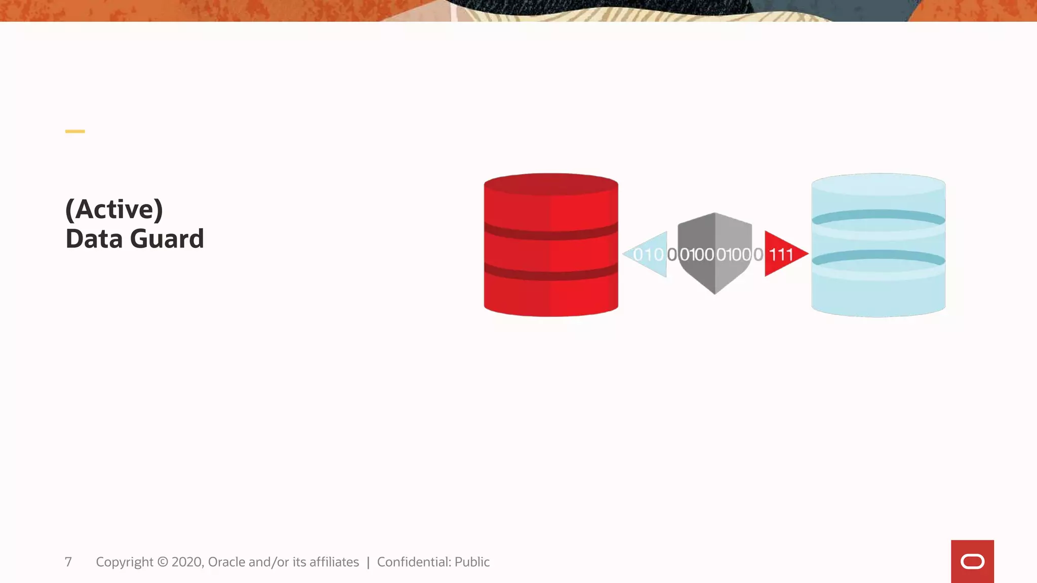 (Active)
Data Guard
7 Copyright © 2020, Oracle and/or its affiliates | Confidential: Public
 