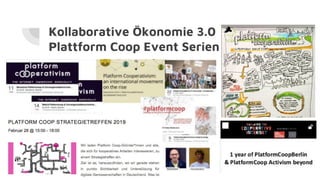 Kollaborative Ökonomie 3.0
Plattform Coop Event Serien
 