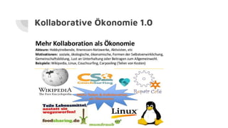 Kollaborative Ökonomie 1.0
 