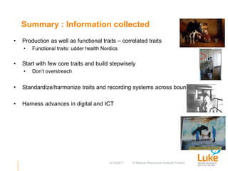 Performance recording and bull evaluation: Contrasting experiences