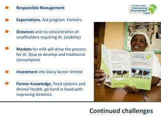 Public Private Partnership for Artificial Insemination (PAID): Improving genetics through sustainable partnerships