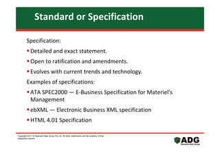 Example Electronic Specification ADG S1000D Series - Introduction to ASD S1000D | PDF
