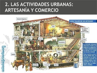2. LAS ACTIVIDADES URBANAS:
ARTESANÍA Y COMERCIO

 