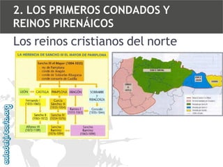 2. LOS PRIMEROS CONDADOS Y
REINOS PIRENÁICOS

Los reinos cristianos del norte

 