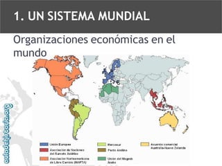 1. UN SISTEMA MUNDIAL
Organizaciones económicas en el
mundo

 
