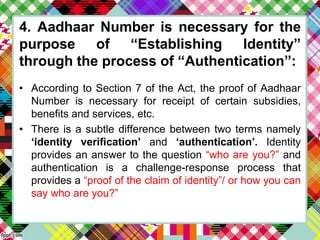 The Aadhaar Act, 2016 | PDF