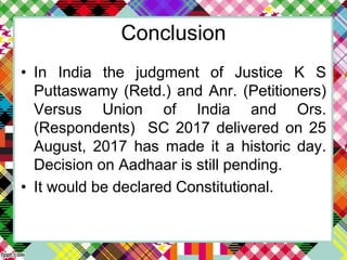 The Aadhaar Act, 2016 | PDF